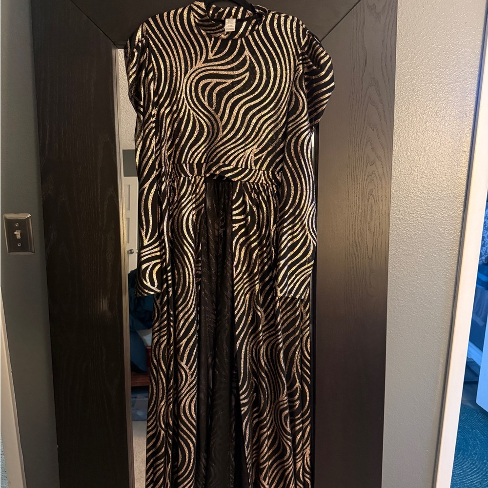 Stylish Black and Gold Women's Blouse